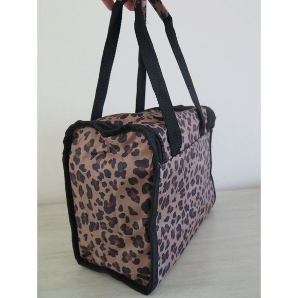 Nicole Miller New York N3550-92B Leopard Print Insulated 11" Lunch Tote - Picture 9 of 10